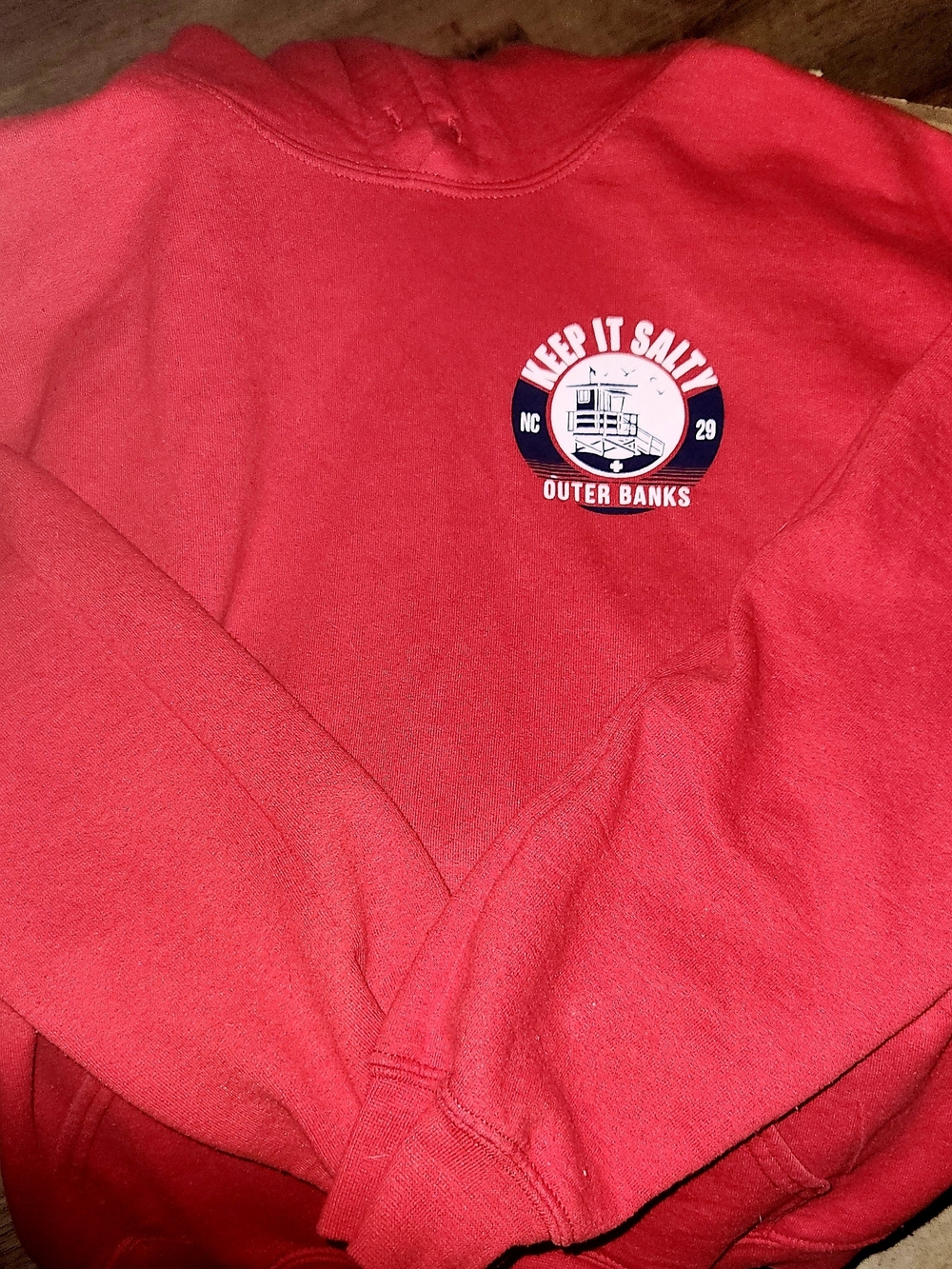 Red 'Keep It Salty' Outer Banks Crewneck Sweatshirt